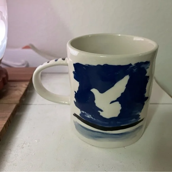 Anthropologie Hotel Magique Cobalt Blue Dove Mug - Picture 2 of 6